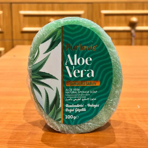 Süngerli Doğal Sabun Aloe Vera 100 gr.